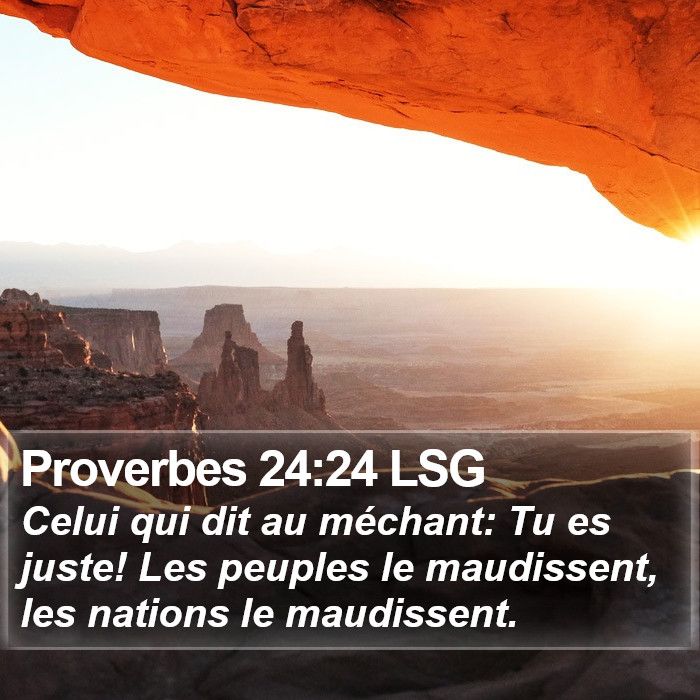 Proverbes 24:24 LSG Bible Study