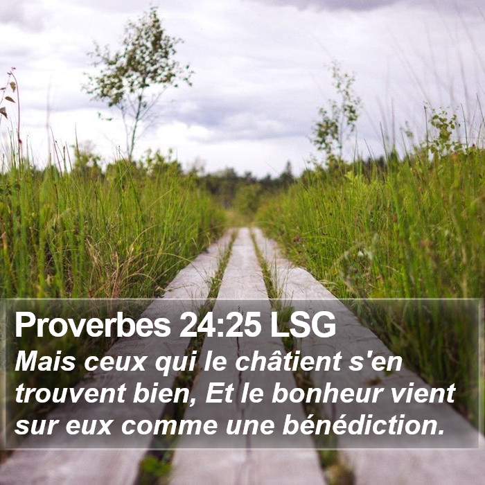 Proverbes 24:25 LSG Bible Study
