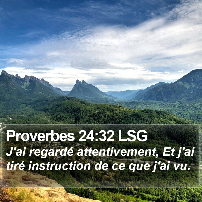Proverbes 24:32 LSG Bible Study