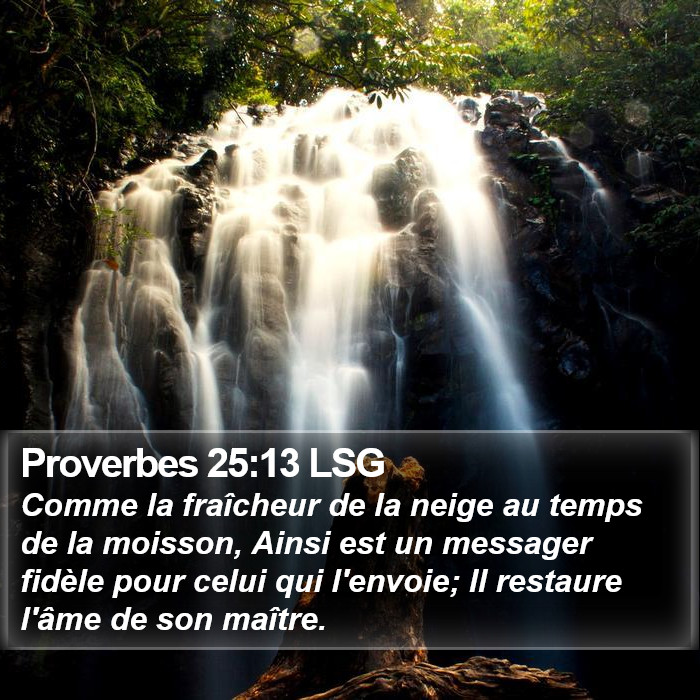 Proverbes 25:13 LSG Bible Study