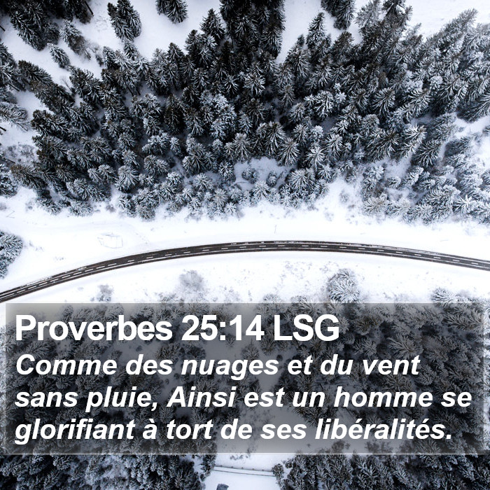 Proverbes 25:14 LSG Bible Study