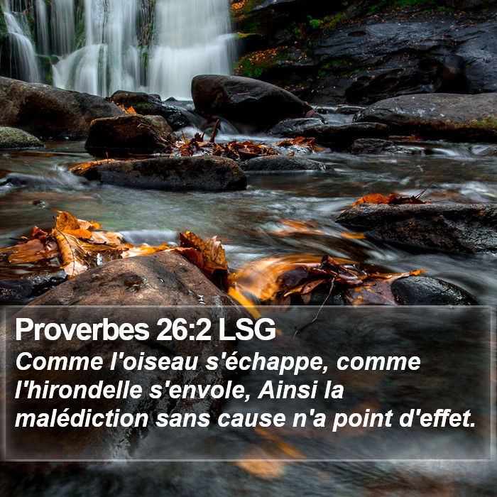 Proverbes 26:2 LSG Bible Study