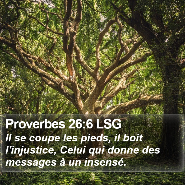 Proverbes 26:6 LSG Bible Study