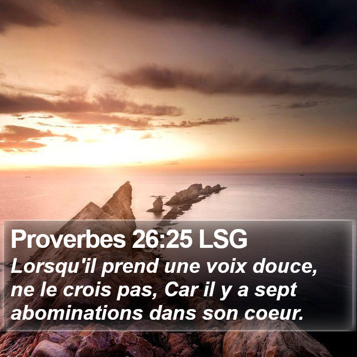 Proverbes 26:25 LSG Bible Study