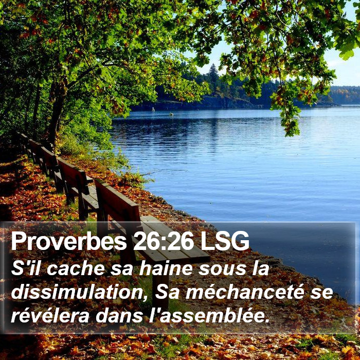 Proverbes 26:26 LSG Bible Study