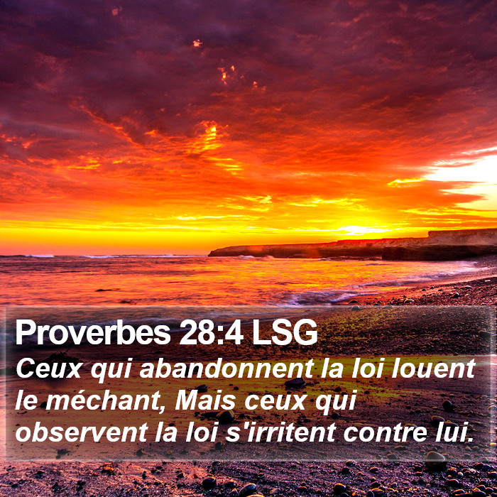 Proverbes 28:4 LSG Bible Study