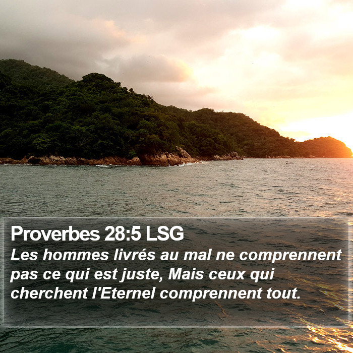 Proverbes 28:5 LSG Bible Study