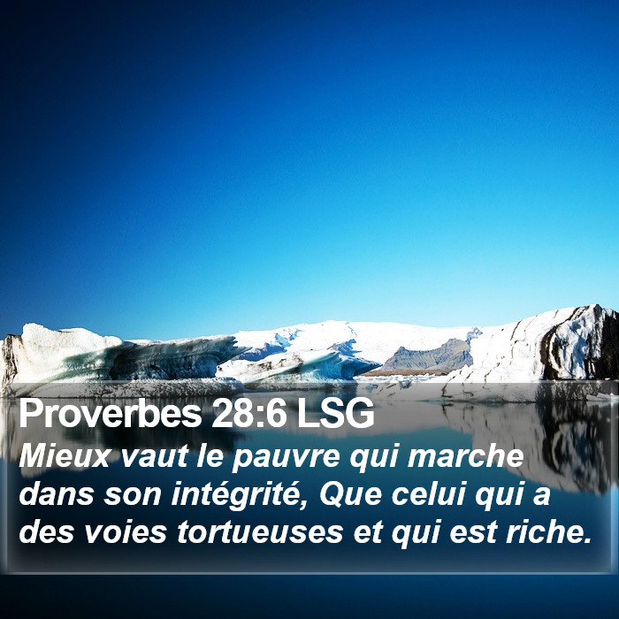 Proverbes 28:6 LSG Bible Study