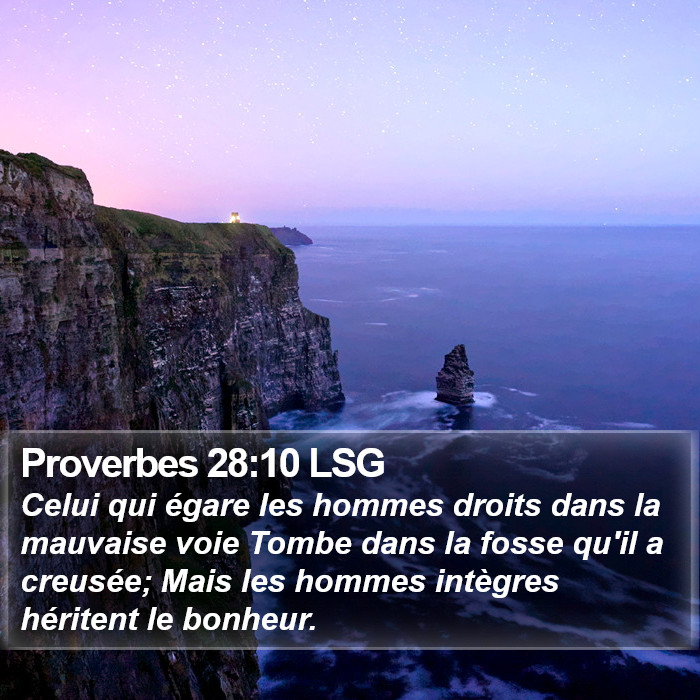 Proverbes 28:10 LSG Bible Study