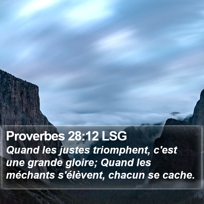 Proverbes 28:12 LSG Bible Study