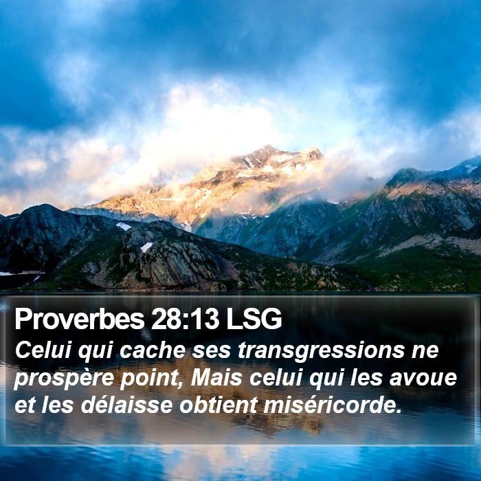 Proverbes 28:13 LSG Bible Study