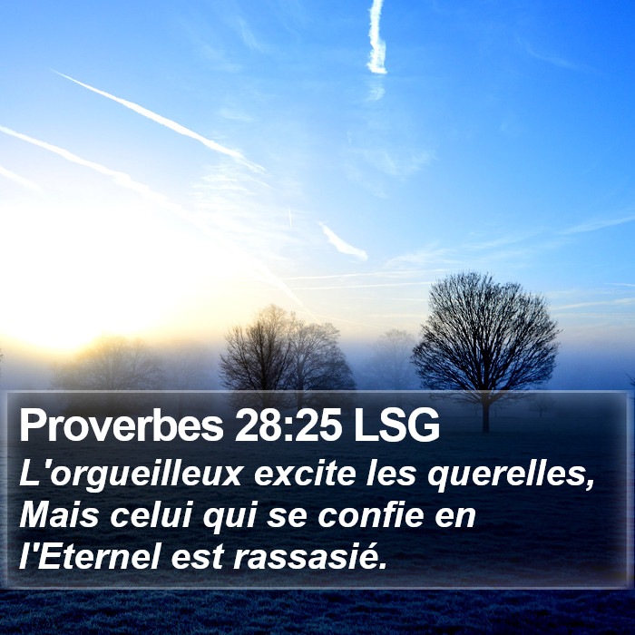 Proverbes 28:25 LSG Bible Study