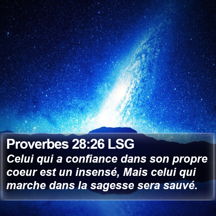 Proverbes 28:26 LSG Bible Study