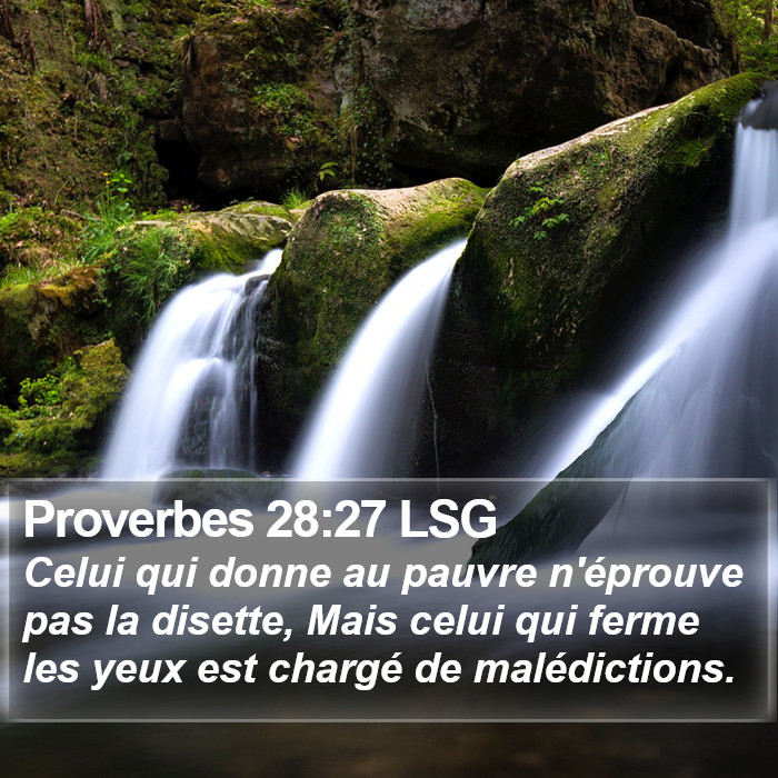 Proverbes 28:27 LSG Bible Study