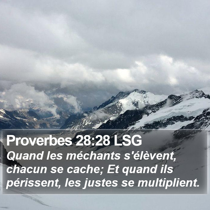 Proverbes 28:28 LSG Bible Study