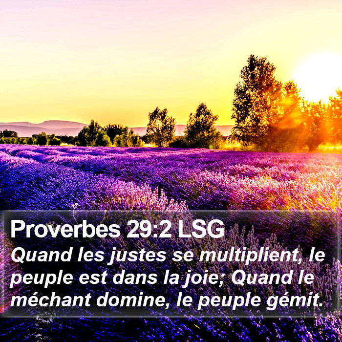 Proverbes 29:2 LSG Bible Study