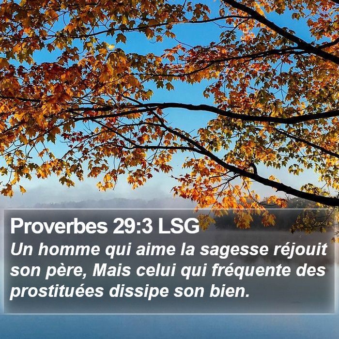 Proverbes 29:3 LSG Bible Study