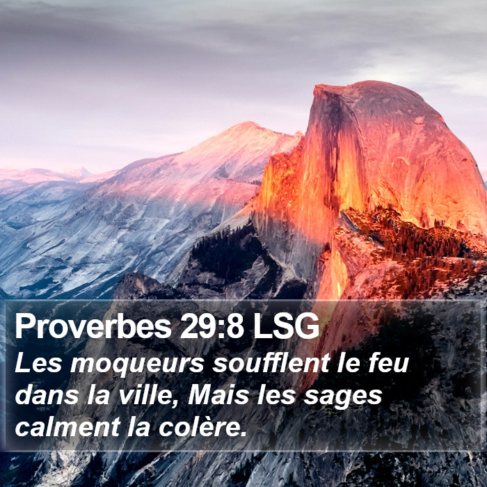 Proverbes 29:8 LSG Bible Study