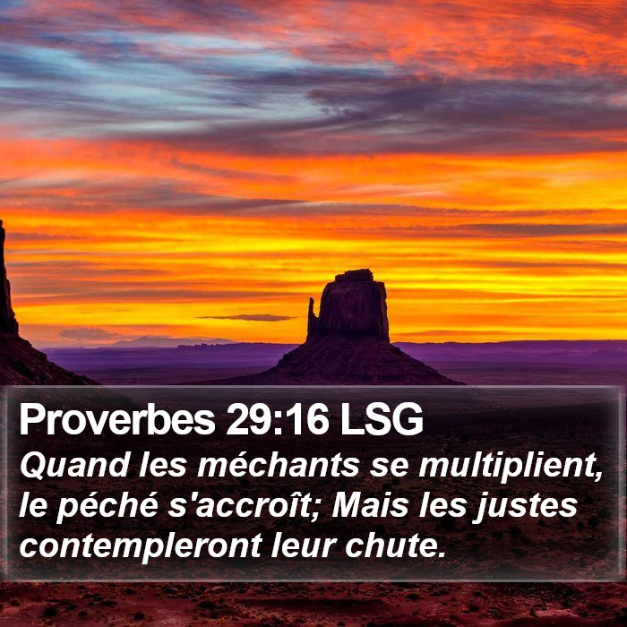 Proverbes 29:16 LSG Bible Study