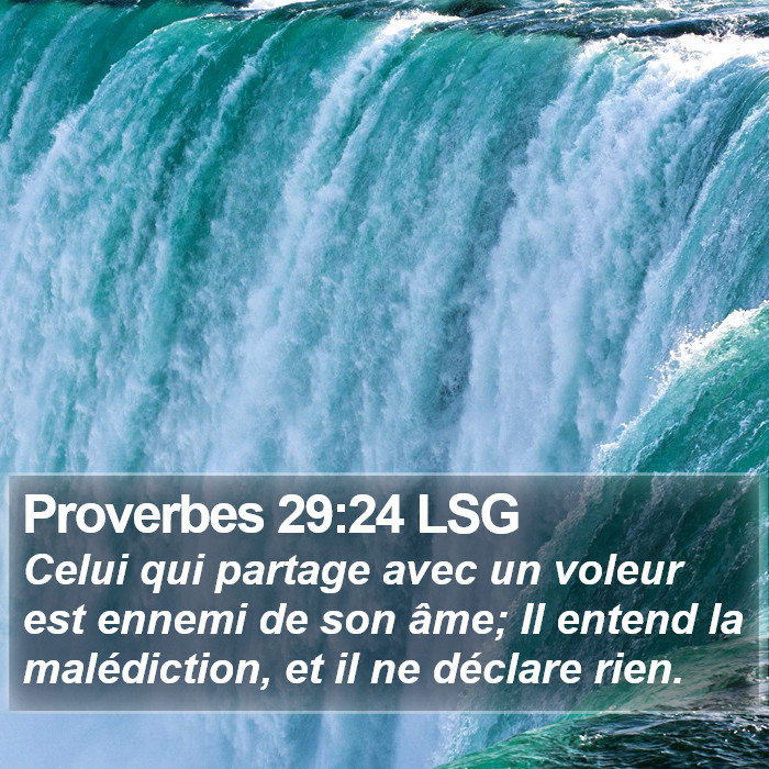 Proverbes 29:24 LSG Bible Study