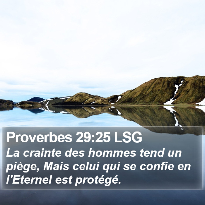 Proverbes 29:25 LSG Bible Study