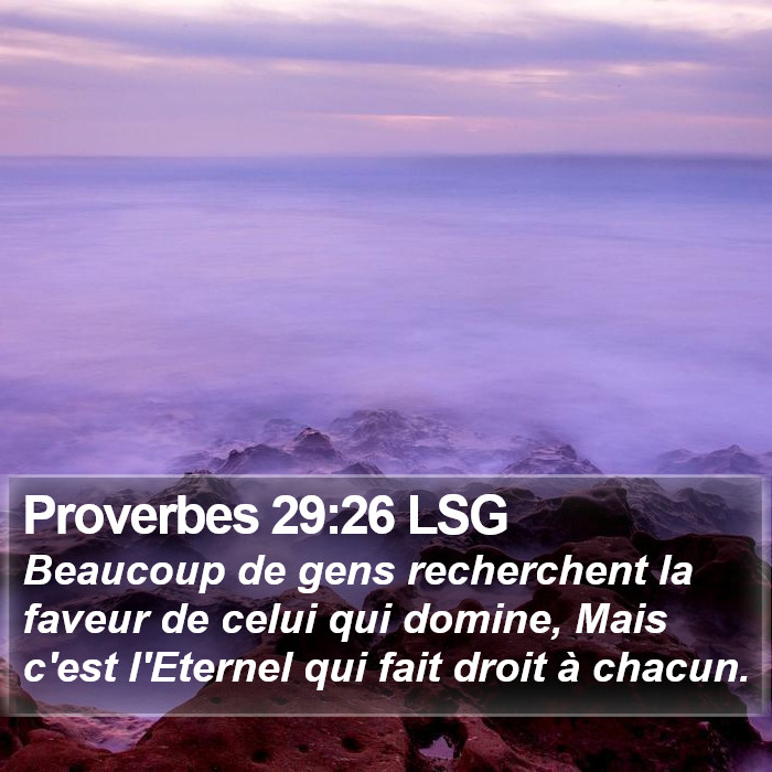 Proverbes 29:26 LSG Bible Study