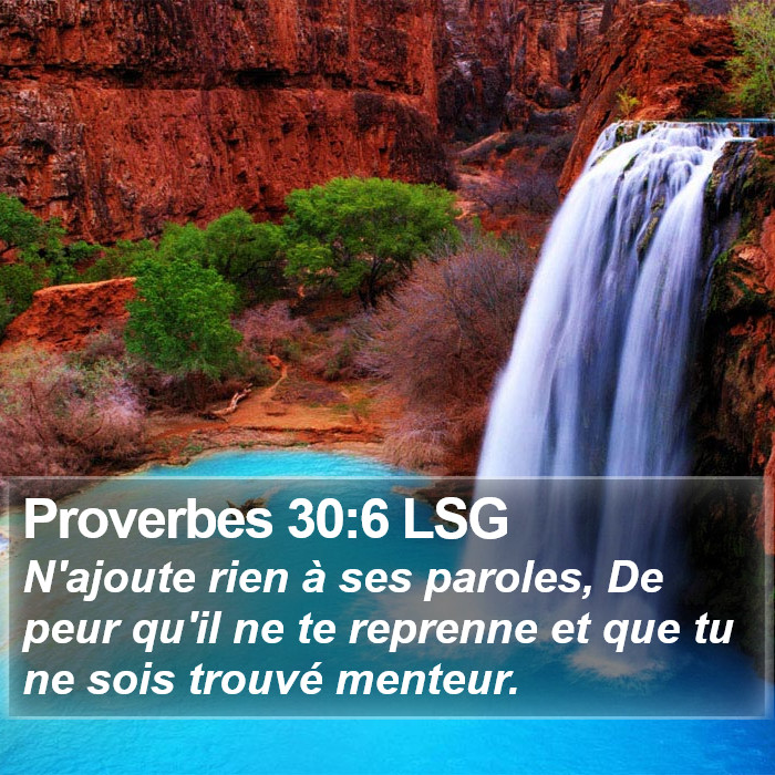 Proverbes 30:6 LSG Bible Study