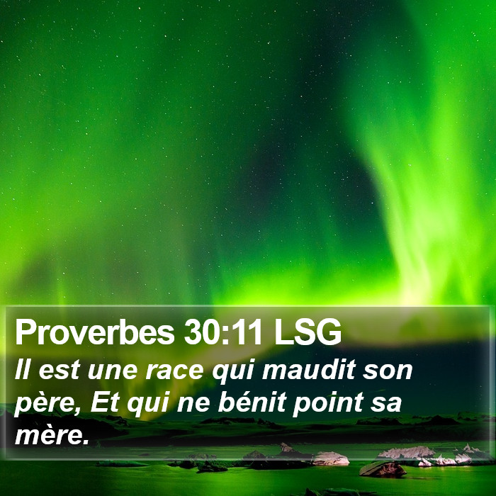 Proverbes 30:11 LSG Bible Study