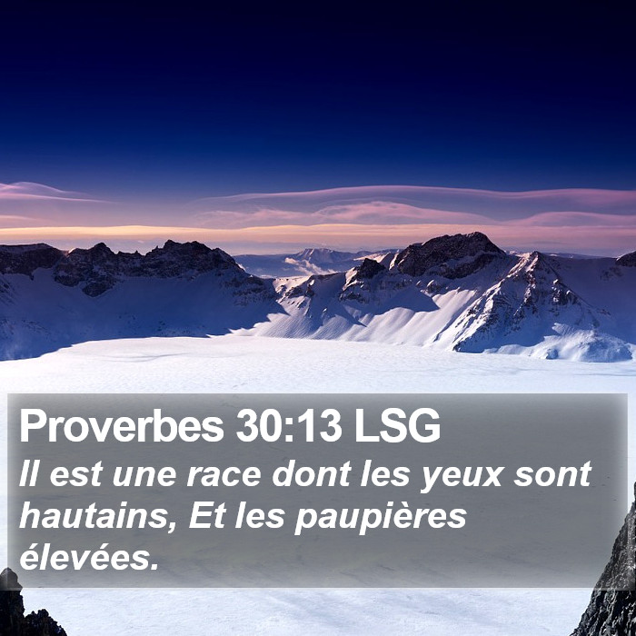 Proverbes 30:13 LSG Bible Study