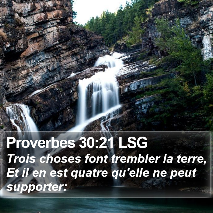Proverbes 30:21 LSG Bible Study