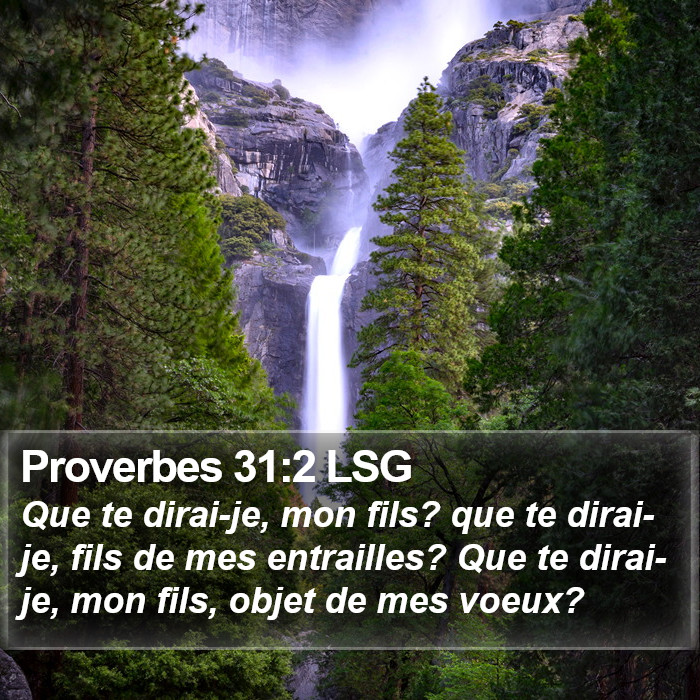 Proverbes 31:2 LSG Bible Study