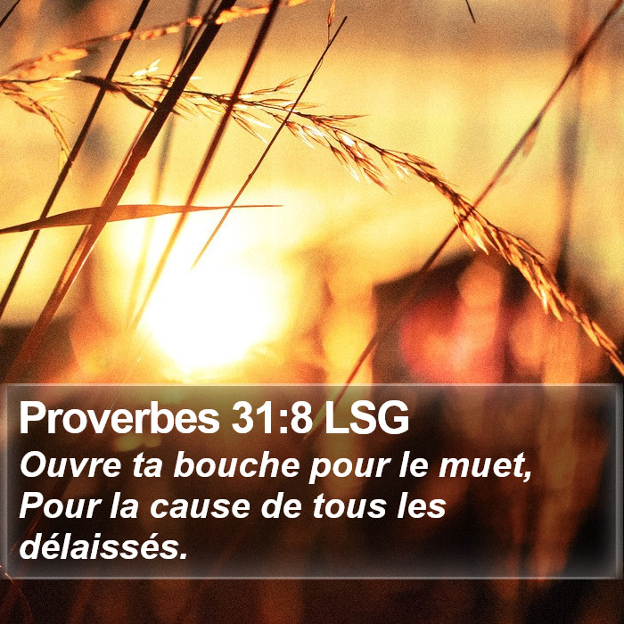 Proverbes 31:8 LSG Bible Study