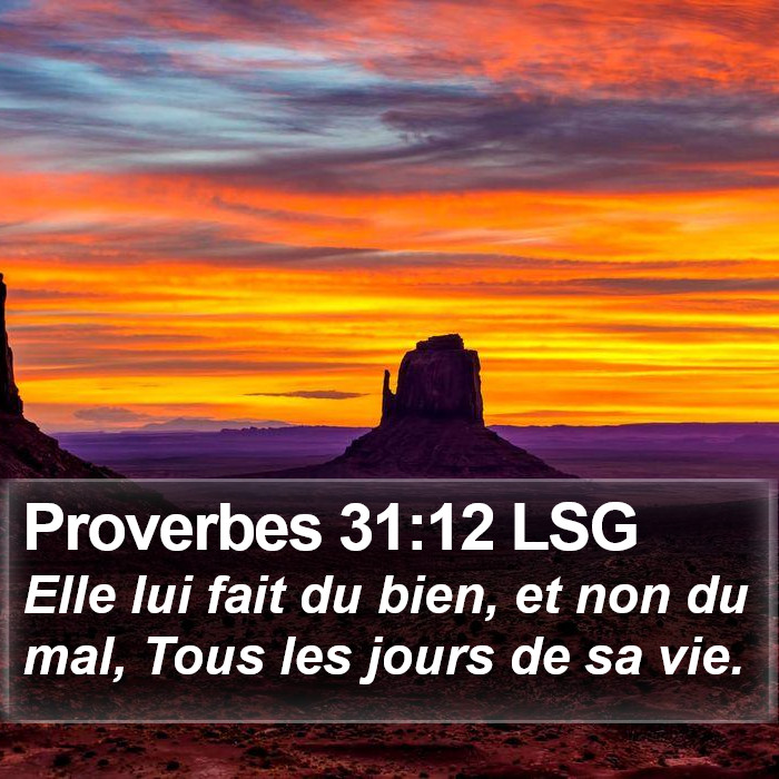 Proverbes 31:12 LSG Bible Study
