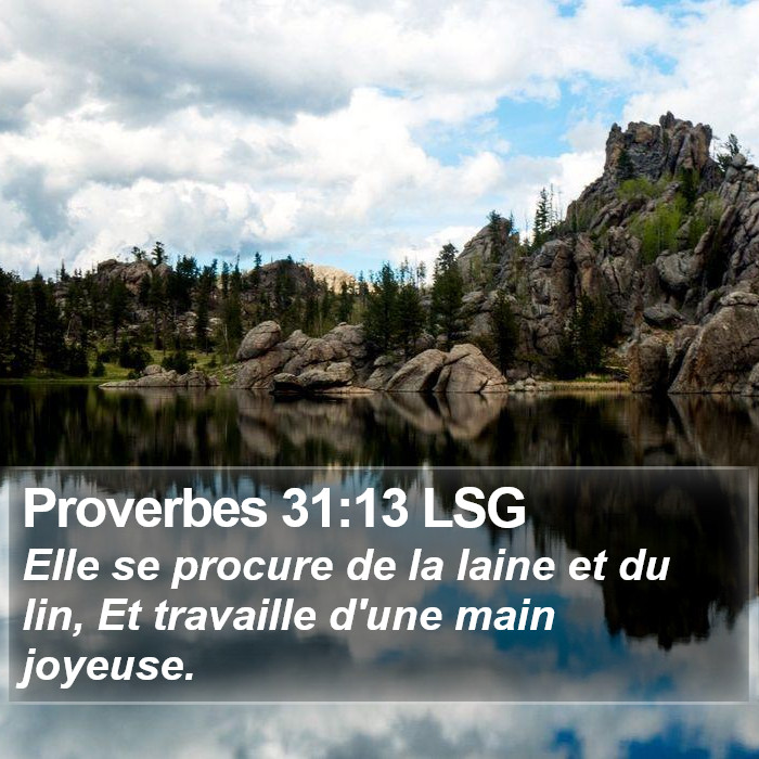 Proverbes 31:13 LSG Bible Study