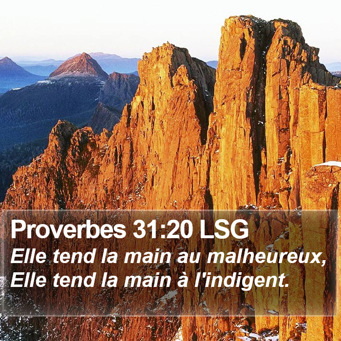Proverbes 31:20 LSG Bible Study