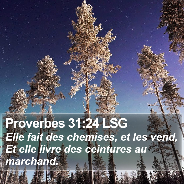 Proverbes 31:24 LSG Bible Study