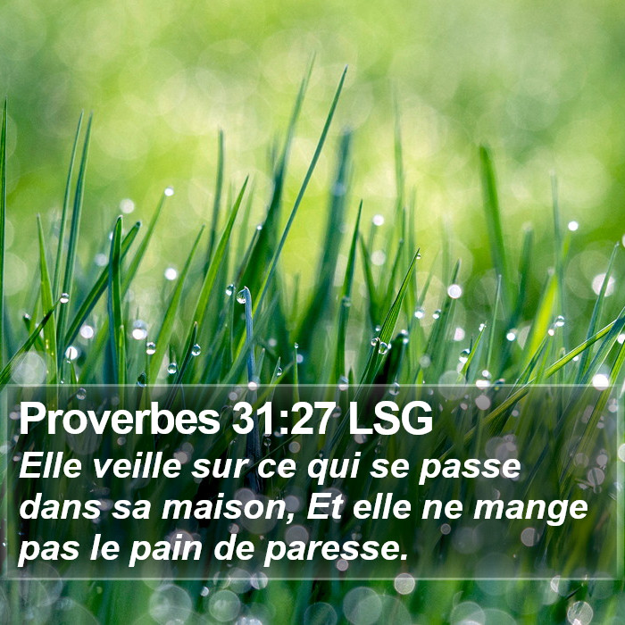 Proverbes 31:27 LSG Bible Study