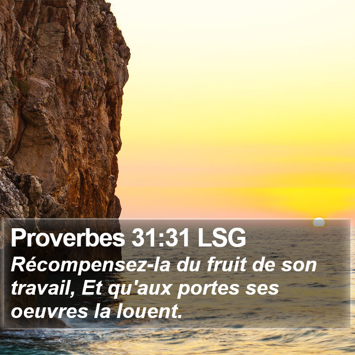 Proverbes 31:31 LSG Bible Study