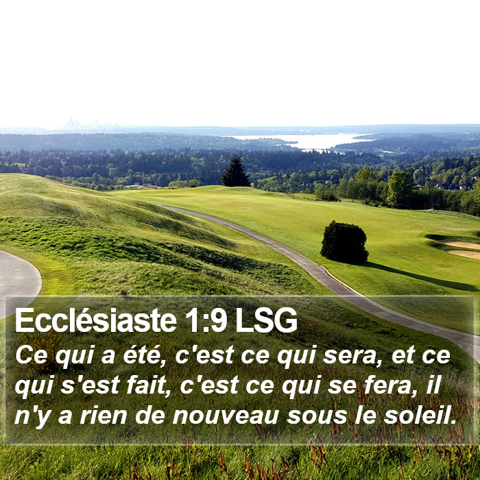 Ecclésiaste 1:9 LSG Bible Study