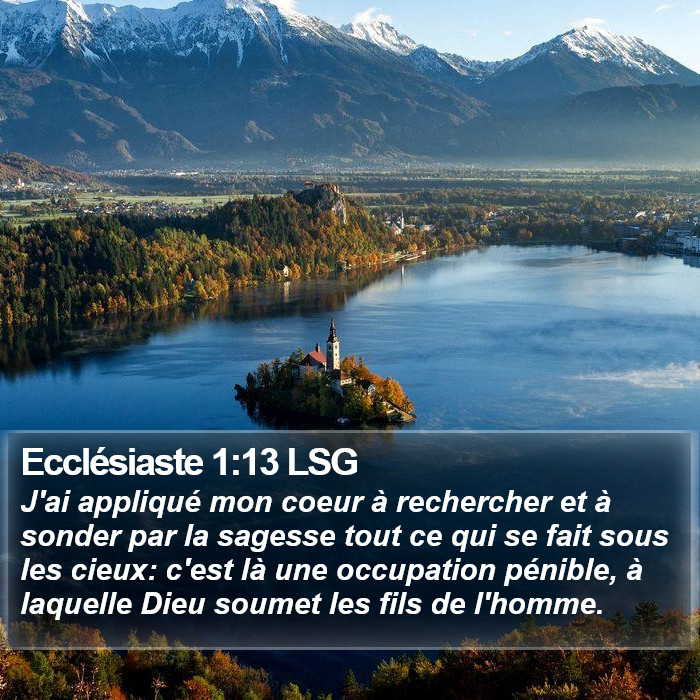 Ecclésiaste 1:13 LSG Bible Study