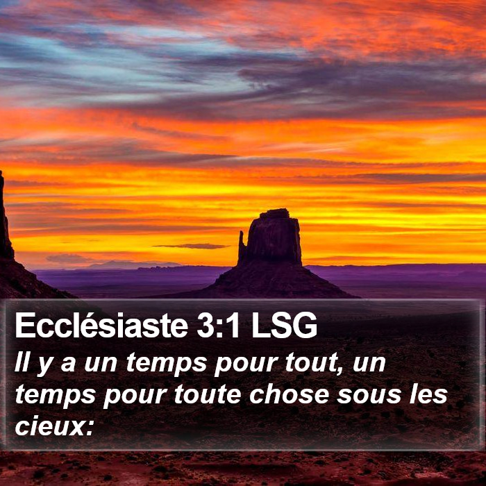 Ecclésiaste 3:1 LSG Bible Study