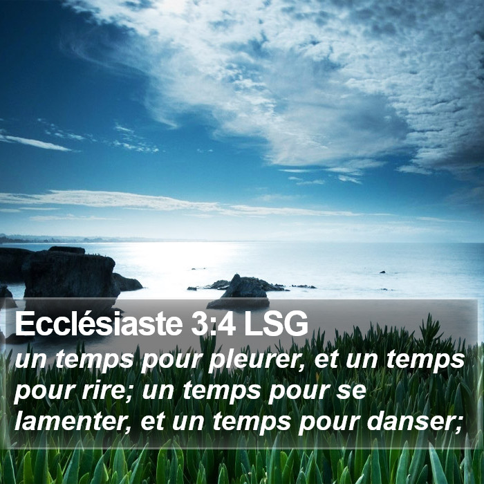 Ecclésiaste 3:4 LSG Bible Study