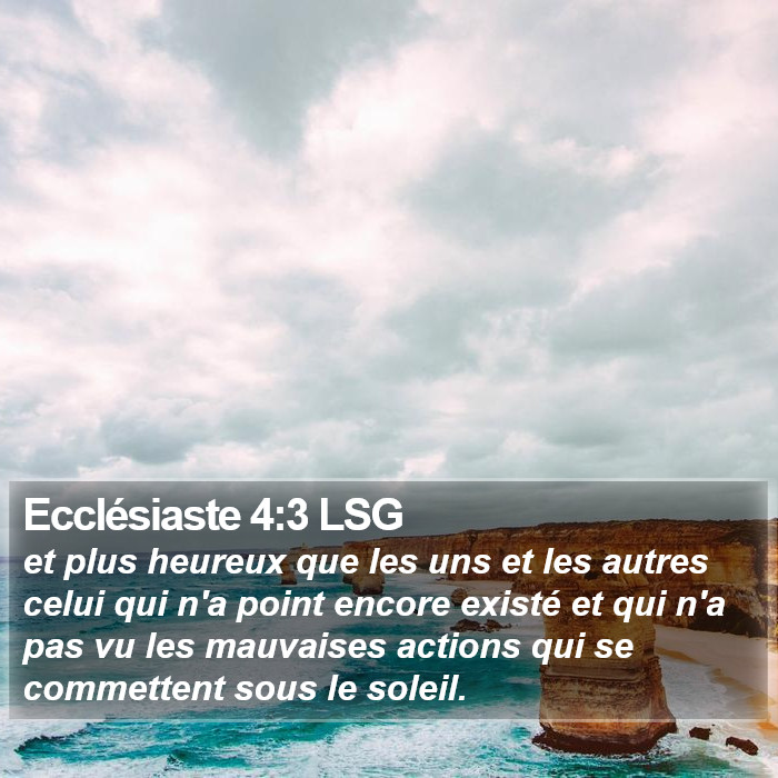 Ecclésiaste 4:3 LSG Bible Study