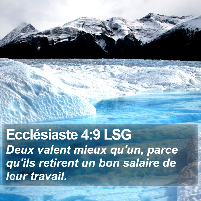 Ecclésiaste 4:9 LSG Bible Study