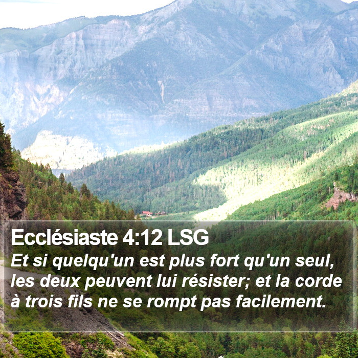 Ecclésiaste 4:12 LSG Bible Study