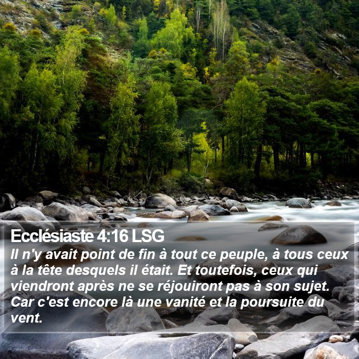 Ecclésiaste 4:16 LSG Bible Study