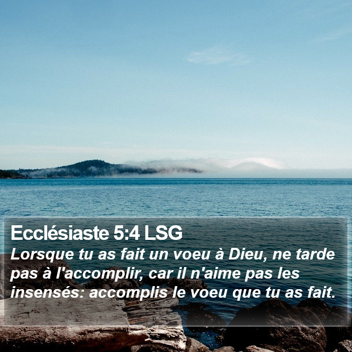 Ecclésiaste 5:4 LSG Bible Study