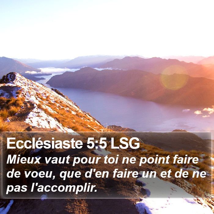 Ecclésiaste 5:5 LSG Bible Study