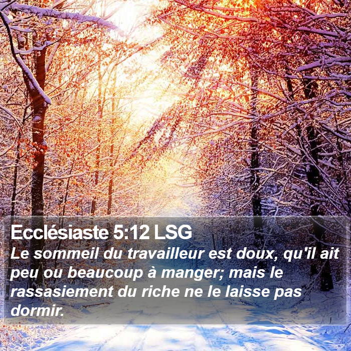 Ecclésiaste 5:12 LSG Bible Study