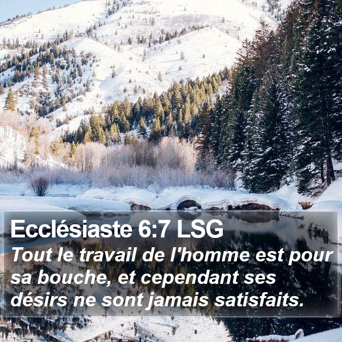 Ecclésiaste 6:7 LSG Bible Study